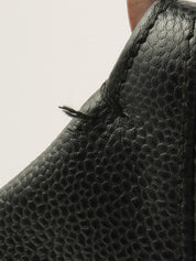 2001年頃製 キャビアスキンCCマークステッチウッドチェーンショルダーバッグ ブラック