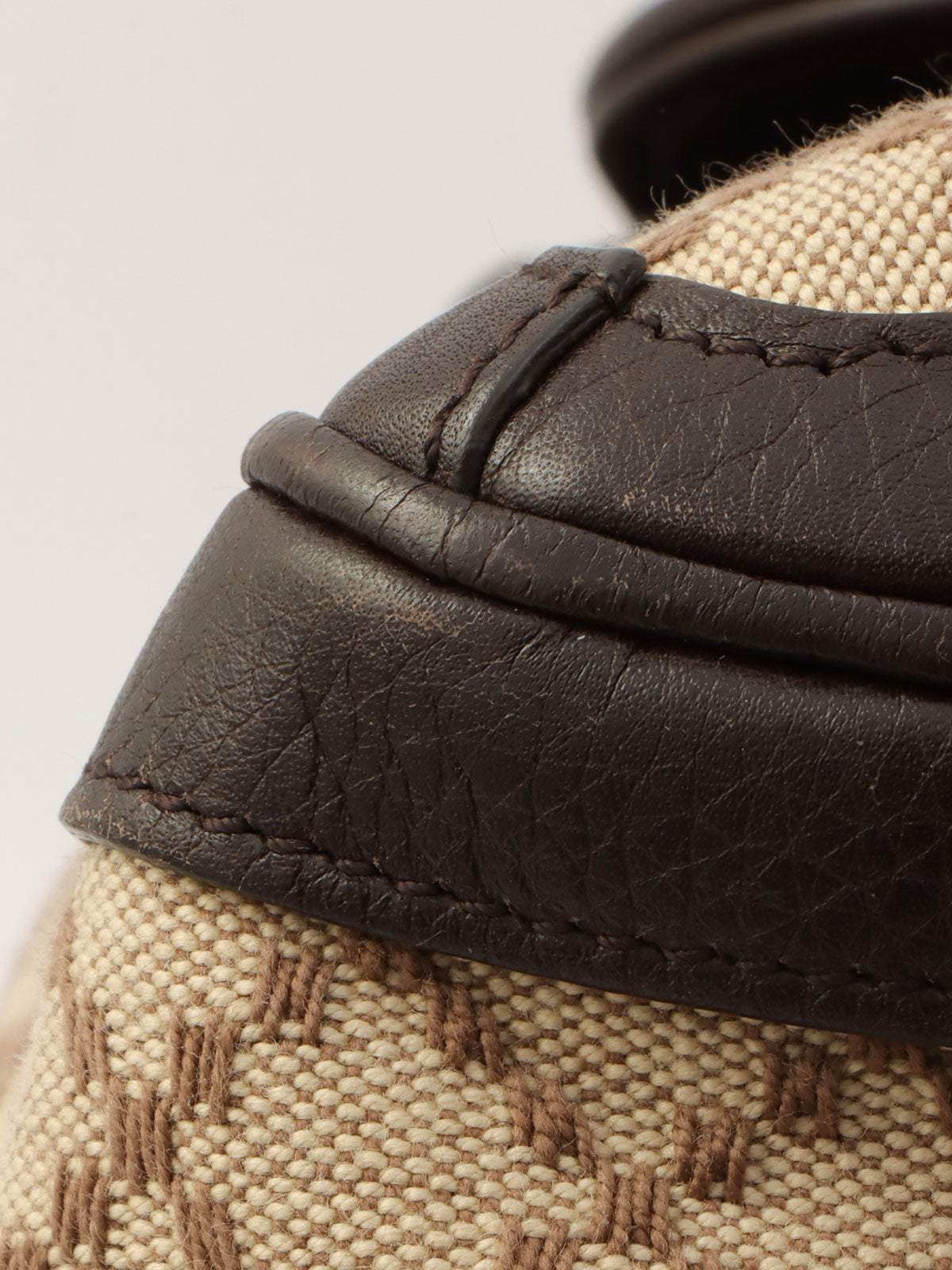 ディアマンテミニボストンバッグ ベージュ/ダークブラウン