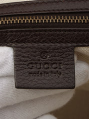 ディアマンテミニボストンバッグ ベージュ/ダークブラウン