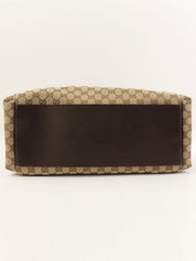 Canvas GG Pattern Sherry Line Boston Bag, Beige