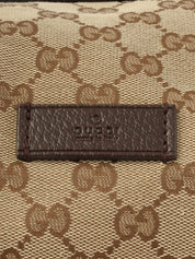 Canvas GG Pattern Sherry Line Boston Bag, Beige