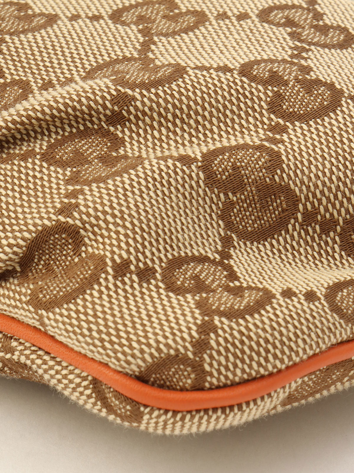 Canvas GG Pattern Pouch Orange/Brown