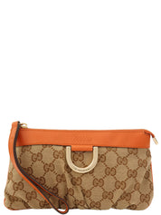 Canvas GG Pattern Pouch Orange/Brown