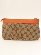 Canvas GG Pattern Pouch Orange/Brown