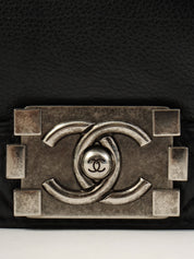 2014款黑色鱼子酱皮Boy Chanel链条单肩包