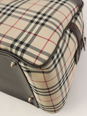 Check Pattern 2-Way Boston Bag, Beige/Multi