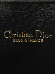 Honeycomb Pattern Logo Plate Chain Bag in Black