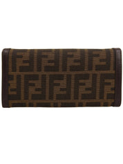 FF Zucca Pattern Long Wallet Brown