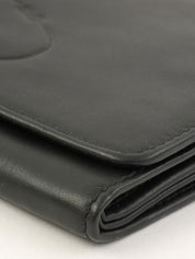 黑色压纹Logo长款钱包