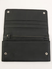 黑色压纹Logo长款钱包