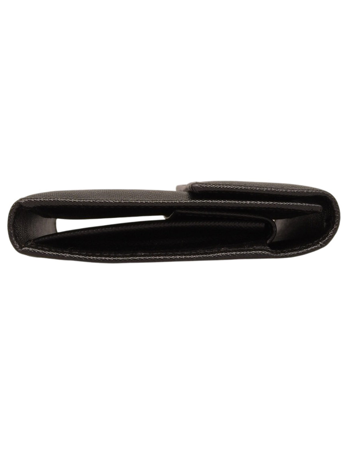 Saffiano Logo Plate Wallet in Black