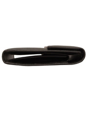 Saffiano Logo Plate Wallet in Black
