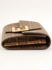 FF 西葫芦图案长款钱包（棕色）