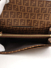 FF 西葫芦图案长款钱包（棕色）