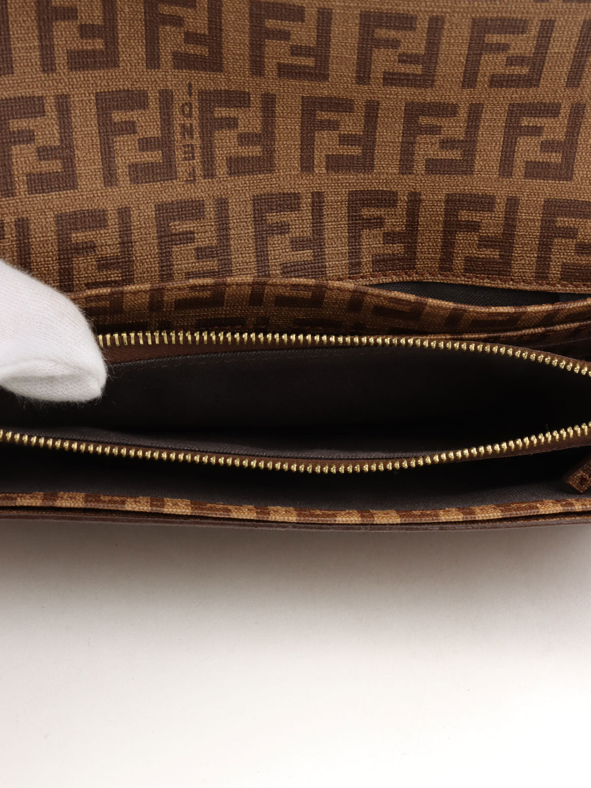 FF 西葫芦图案长款钱包（棕色）