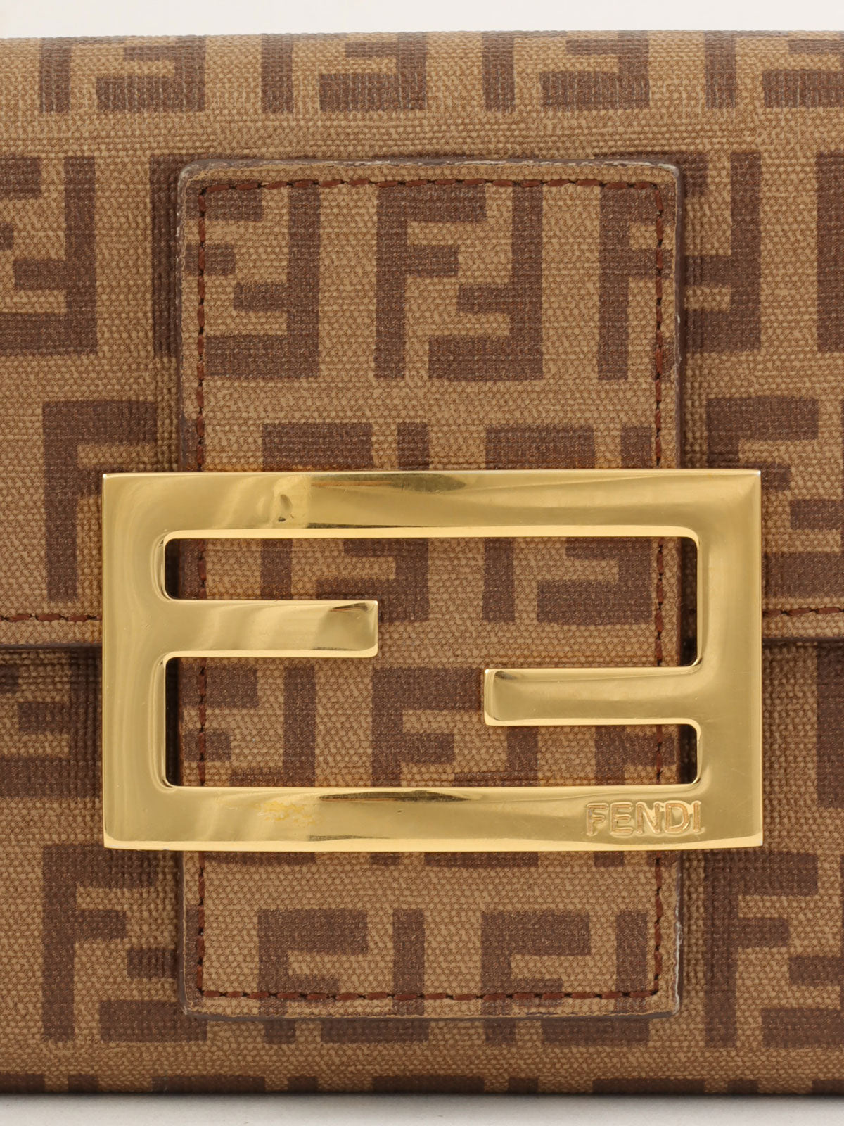 FF 西葫芦图案长款钱包（棕色）