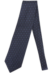 Dot Pattern Tie Navy/Sky Blue