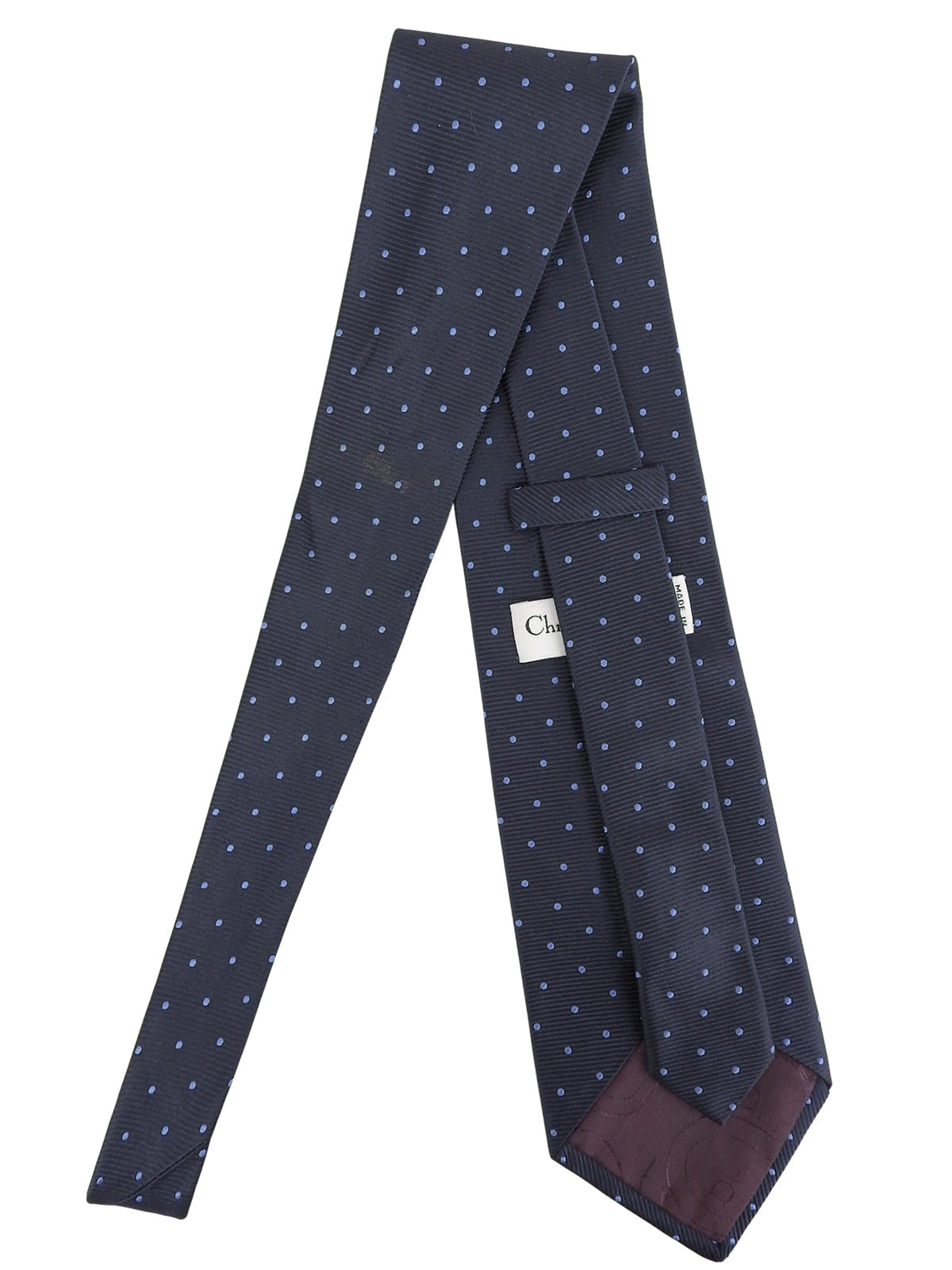 Dot Pattern Tie Navy/Sky Blue