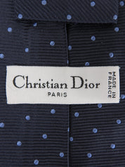 Dot Pattern Tie Navy/Sky Blue