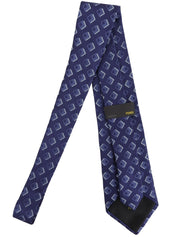 Square Pattern Tie Navy/Sky Blue