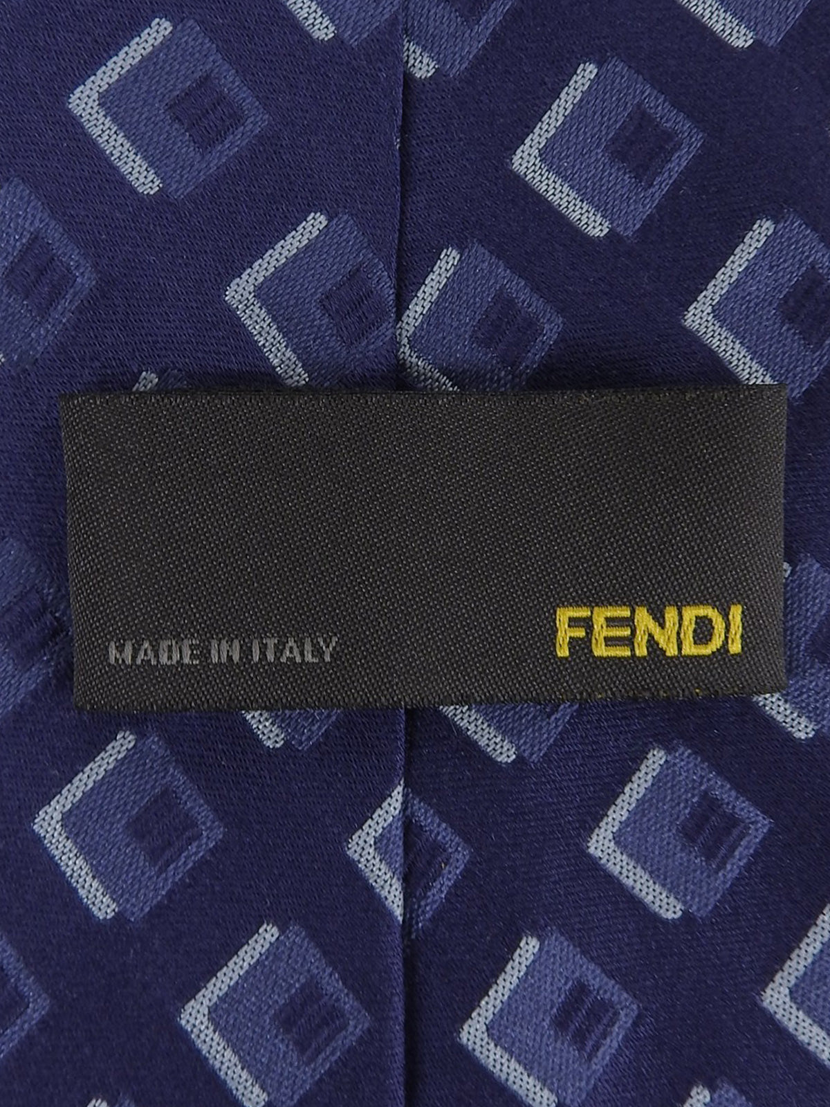 Square Pattern Tie Navy/Sky Blue