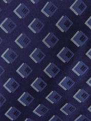 Square Pattern Tie Navy/Sky Blue