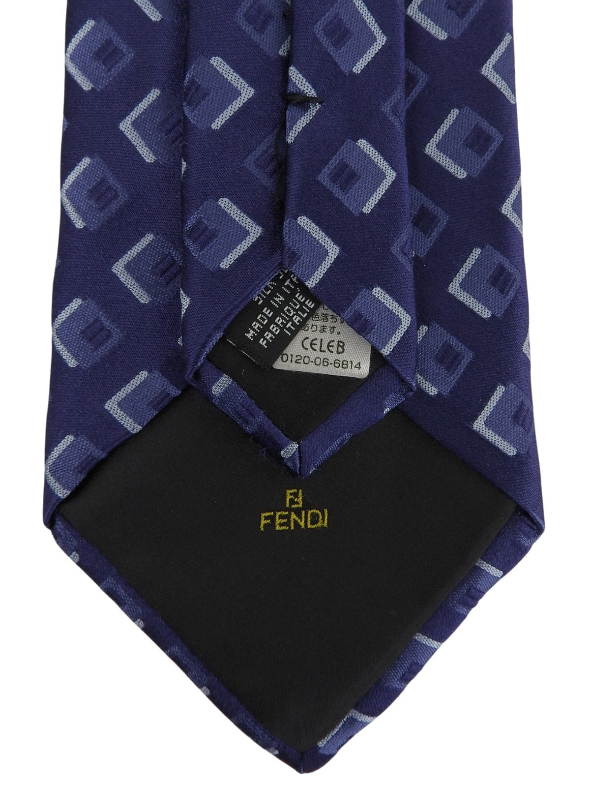 Square Pattern Tie Navy/Sky Blue