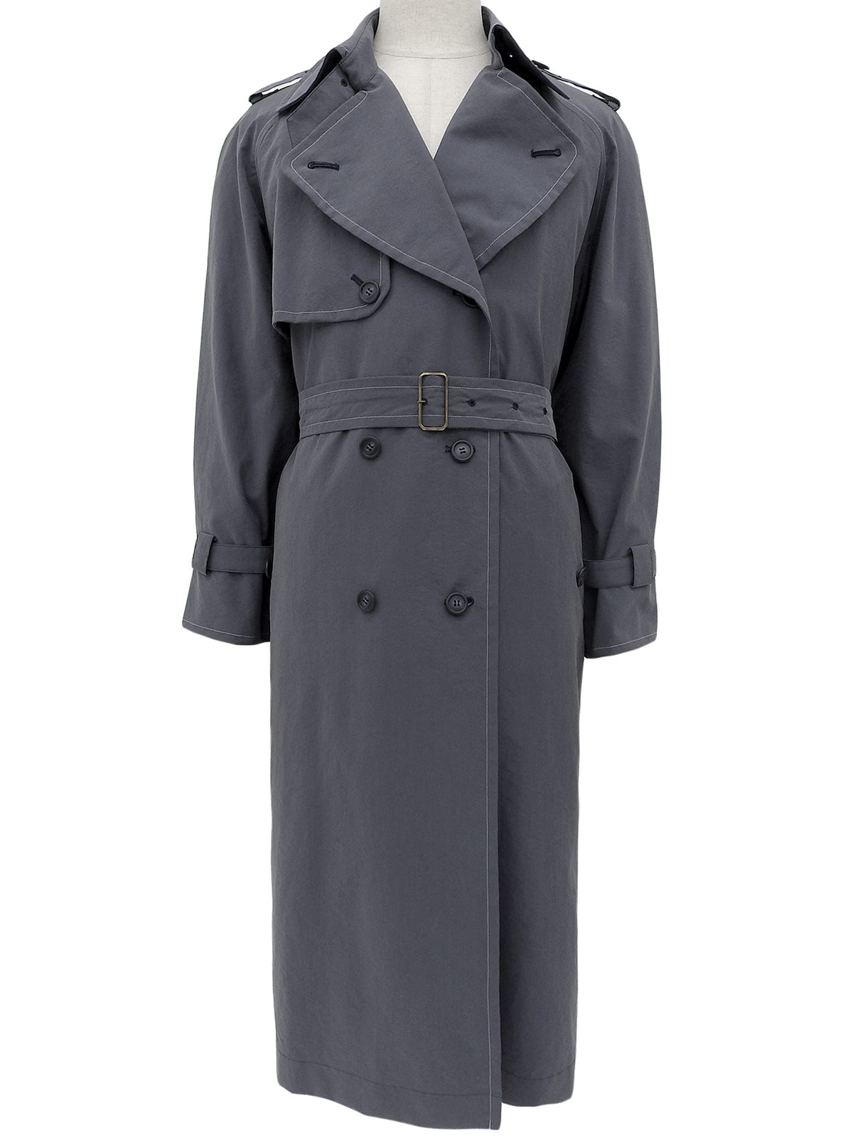 Design Stitch Trench Coat Gray