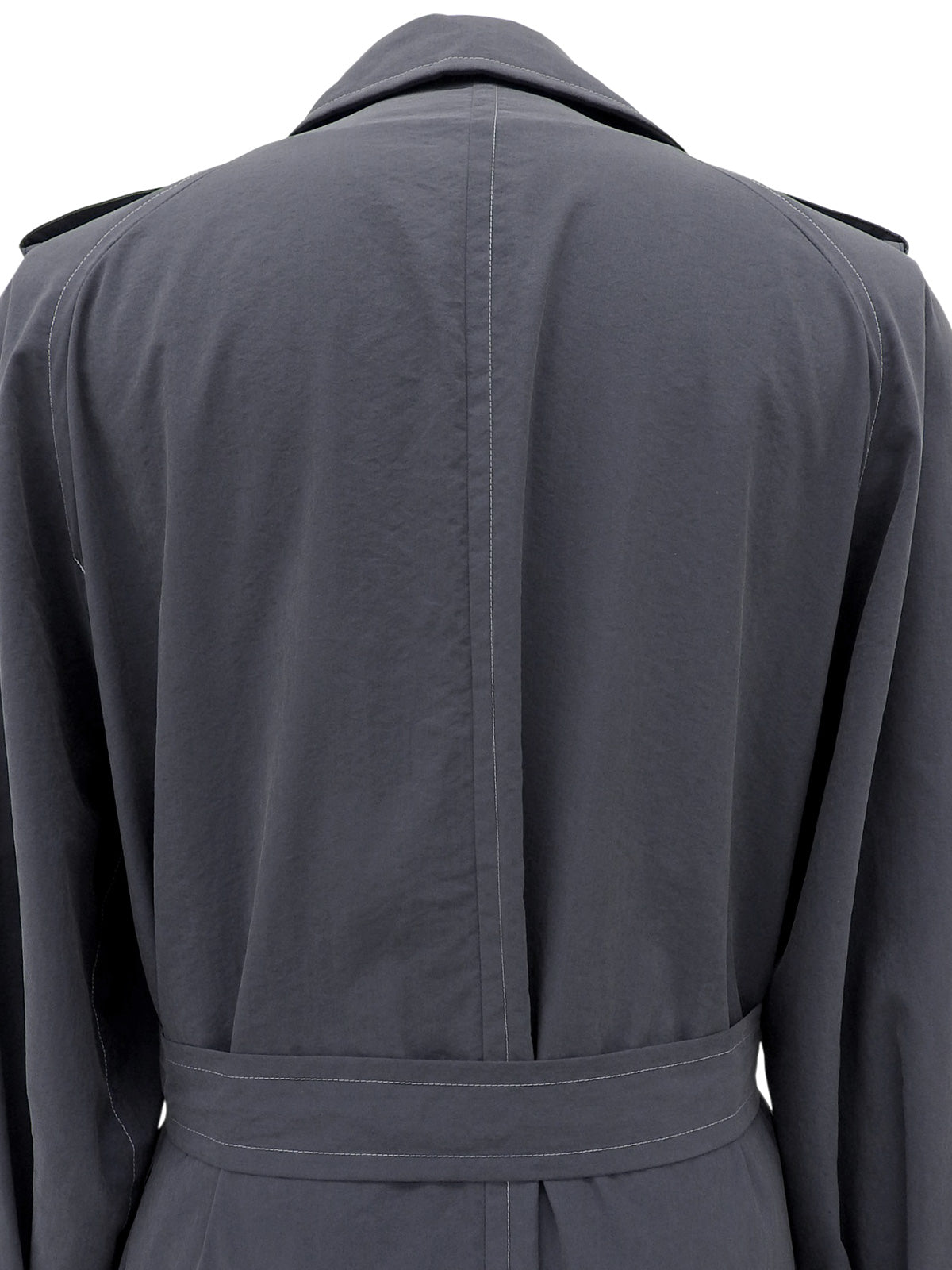 Design Stitch Trench Coat Gray