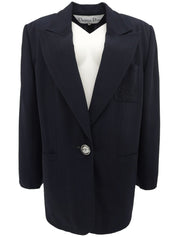 ロゴエンブレム刺繍ジャケット ネイビー