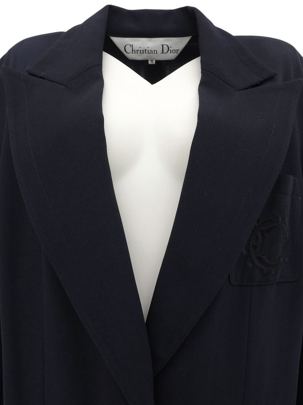 ロゴエンブレム刺繍ジャケット ネイビー