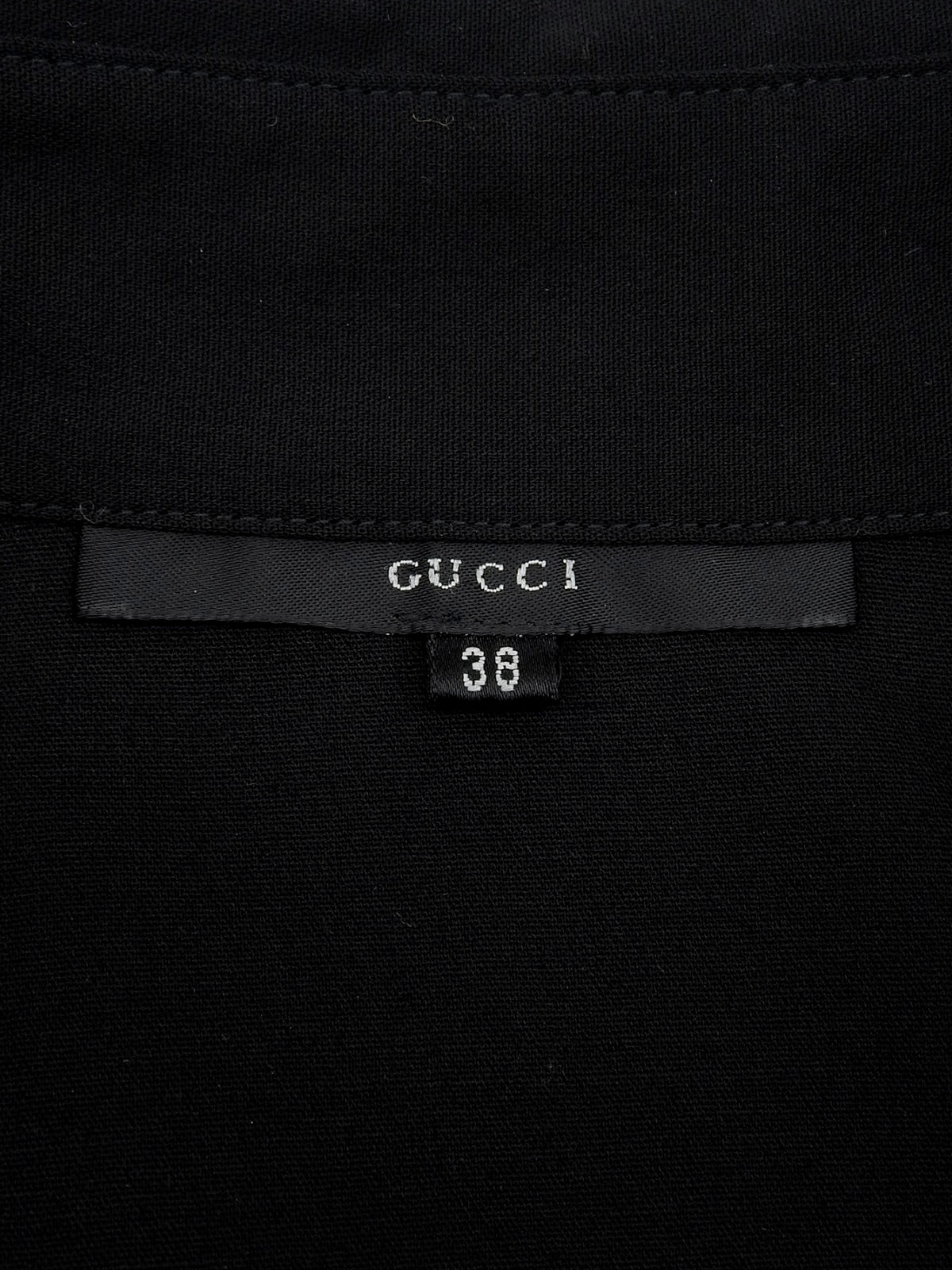 トム・フォード期 ロゴスナップボタン長袖シャツ ブラック