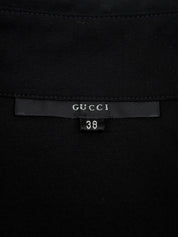 トム・フォード期 ロゴスナップボタン長袖シャツ ブラック