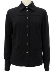 トム・フォード期 ロゴスナップボタン長袖シャツ ブラック