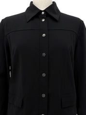 トム・フォード期 ロゴスナップボタン長袖シャツ ブラック