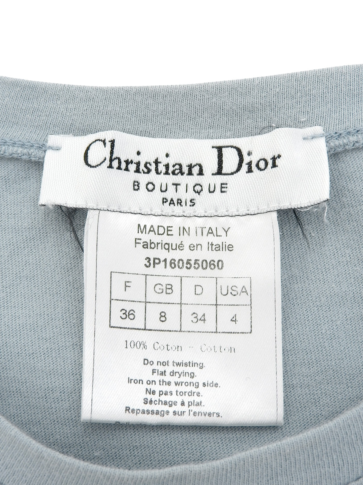 Pocket design lace-up short-sleeved T-shirt, light blue