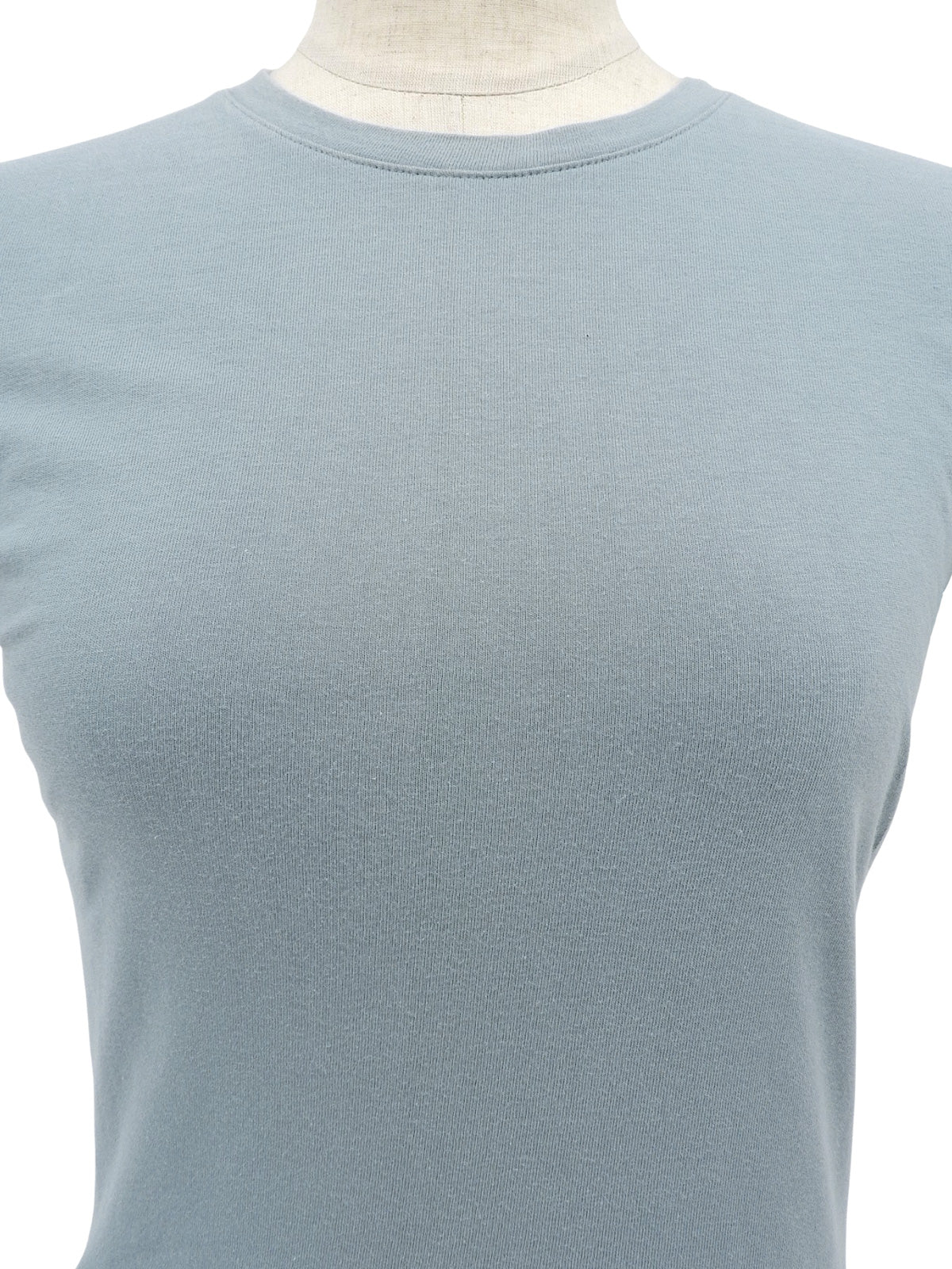 Pocket design lace-up short-sleeved T-shirt, light blue