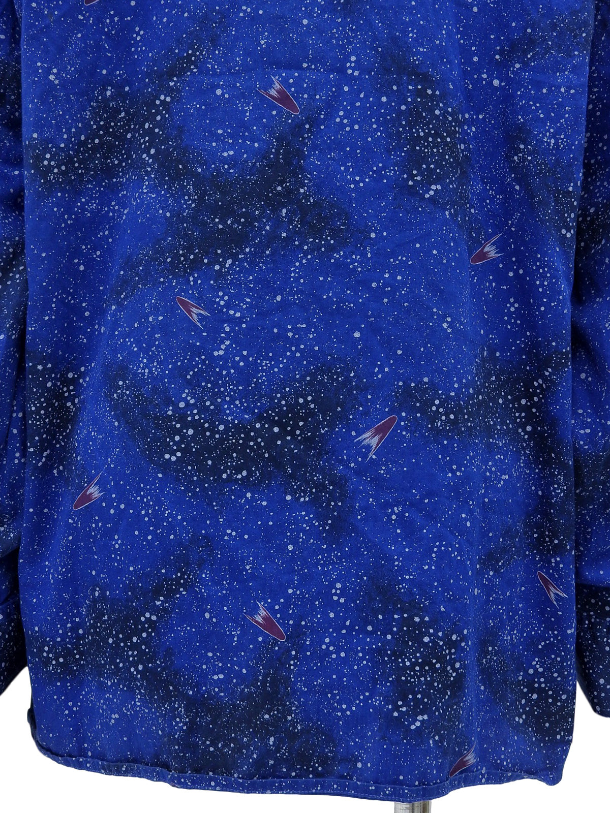 スペースパターンメデューサボタン長袖シャツ #Lブルー