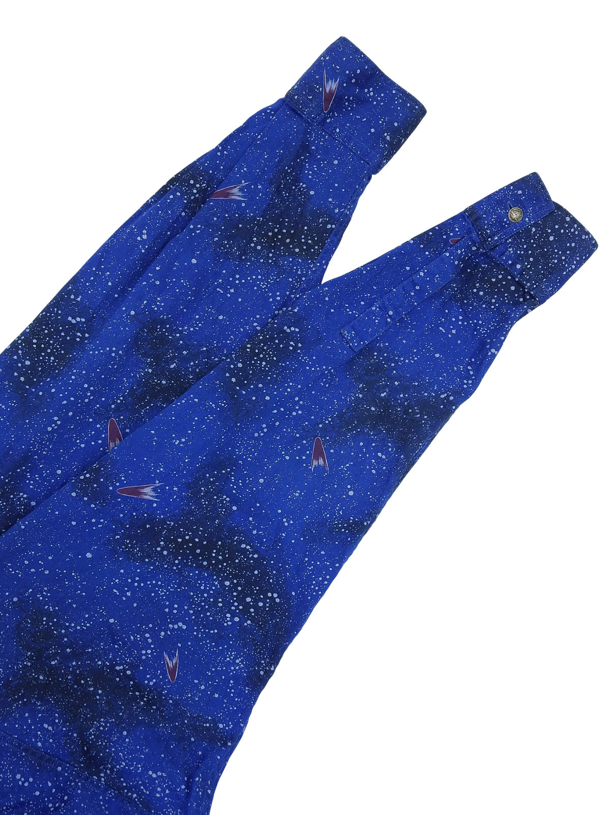 スペースパターンメデューサボタン長袖シャツ ブルー