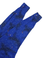 スペースパターンメデューサボタン長袖シャツ ブルー