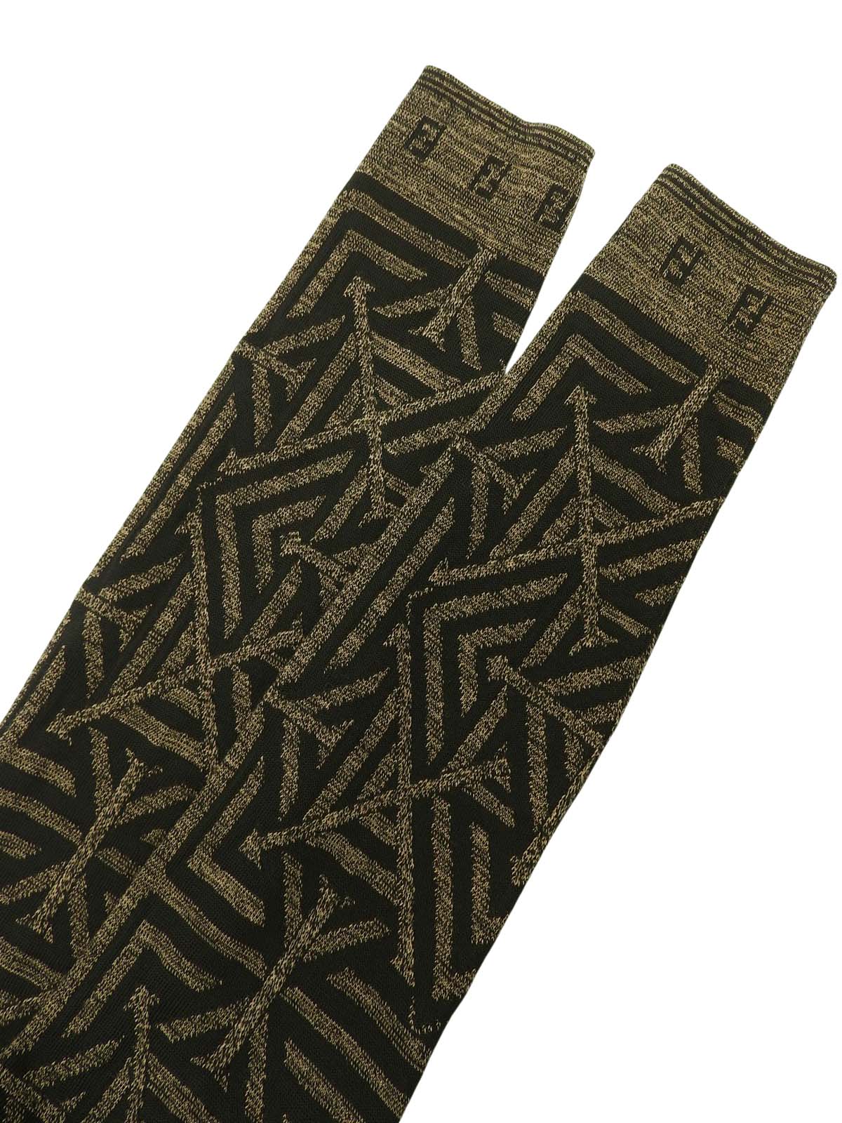 デザインパターンロゴニットポロシャツ ブラウン/ブラック