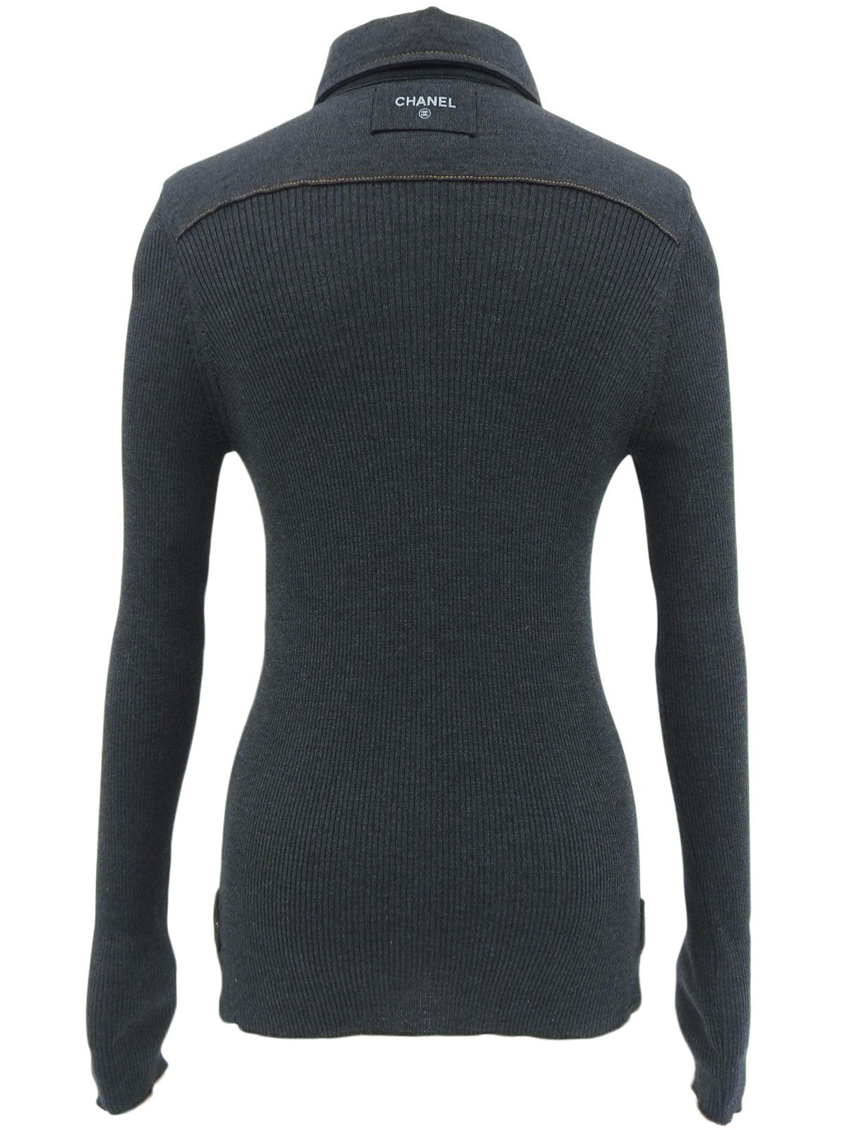 CC Mark Button Knit Cardigan Gray