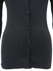 CC Mark Button Knit Cardigan Gray