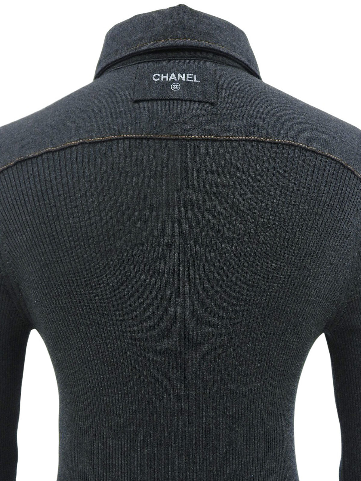 CC Mark Button Knit Cardigan Gray