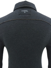 CC Mark Button Knit Cardigan Gray