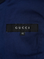 Logo Button Design Tailored Jacket Blue