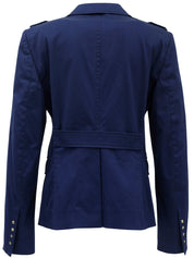 Logo Button Design Tailored Jacket Blue