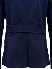 Logo Button Design Tailored Jacket Blue