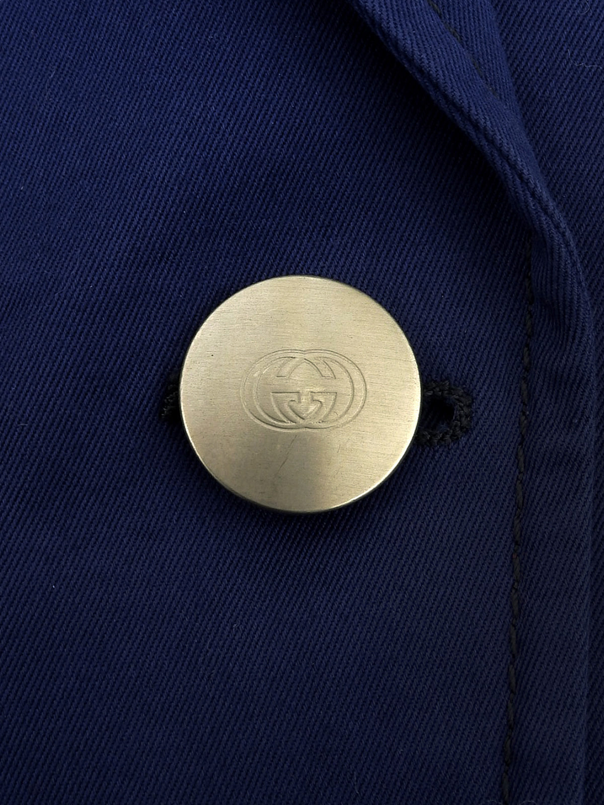 Logo Button Design Tailored Jacket Blue