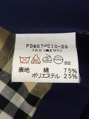 Logo Button Trench Coat Blue